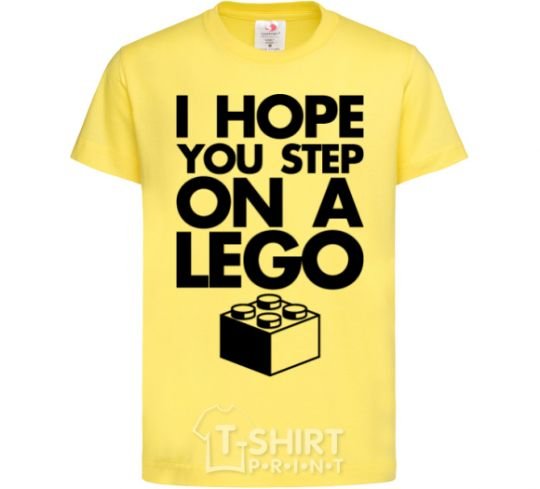 Детская футболка I hope you step on a lego Лимонный фото