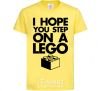 Kids T-shirt I hope you step on a lego cornsilk фото