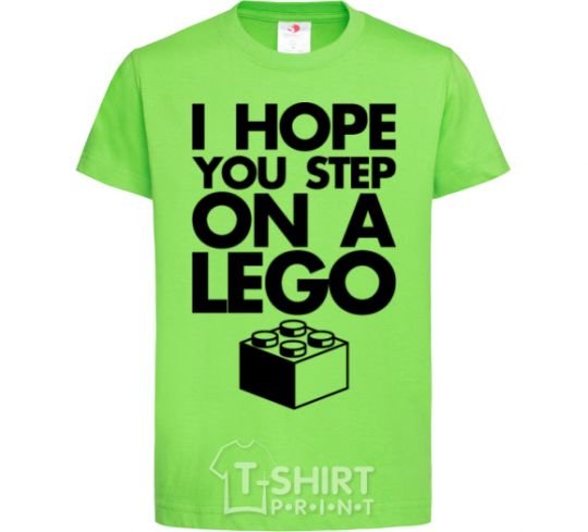 Kids T-shirt I hope you step on a lego orchid-green фото