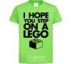 Kids T-shirt I hope you step on a lego orchid-green фото