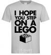 Men's T-Shirt I hope you step on a lego grey фото