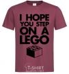 Men's T-Shirt I hope you step on a lego burgundy фото