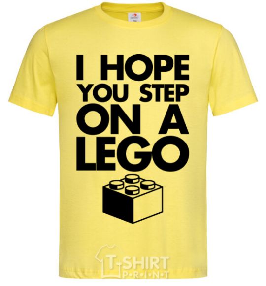 Men's T-Shirt I hope you step on a lego cornsilk фото