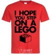 Men's T-Shirt I hope you step on a lego red фото