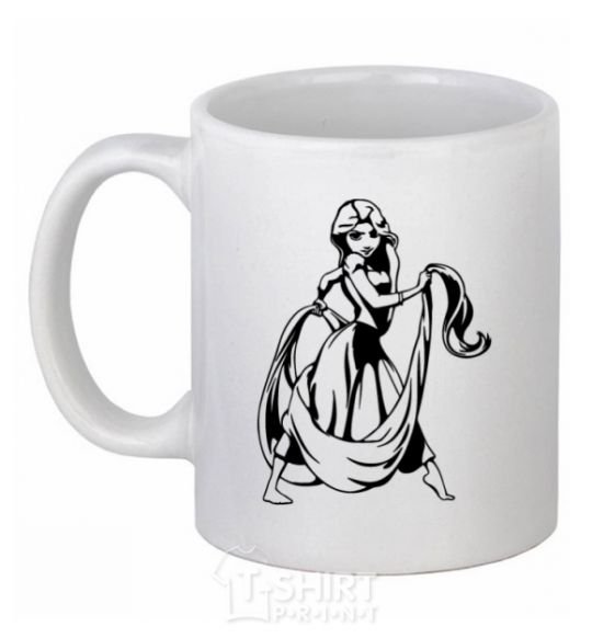 Ceramic mug Rapunzel V.1 White фото