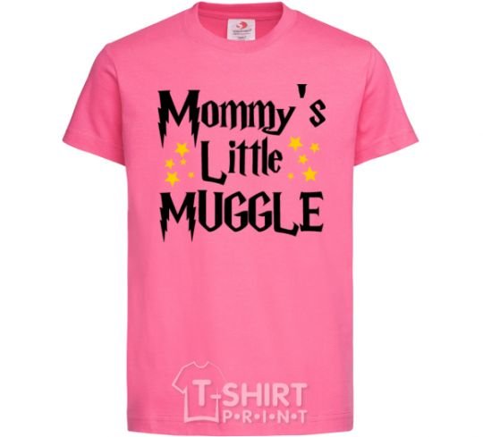 Детская футболка Mommys little muggle Ярко-розовый фото