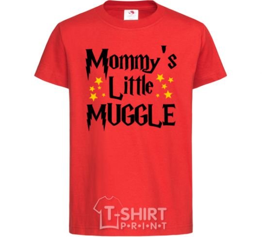 Kids T-shirt Mommys little muggle red фото