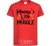 Kids T-shirt Mommys little muggle red фото