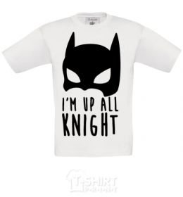 Kids T-shirt I am up all night White фото