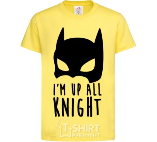 Kids T-shirt I am up all night cornsilk фото