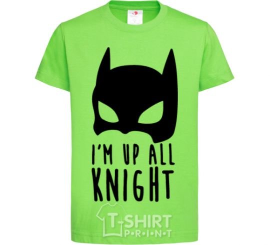 Kids T-shirt I am up all night orchid-green фото