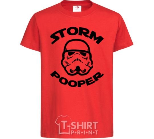 Детская футболка Storm pooper Красный фото