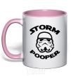 Чашка с цветной ручкой Storm pooper Нежно розовый фото