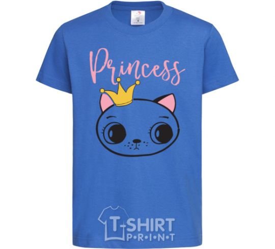 Kids T-shirt Kitten princess royal-blue фото