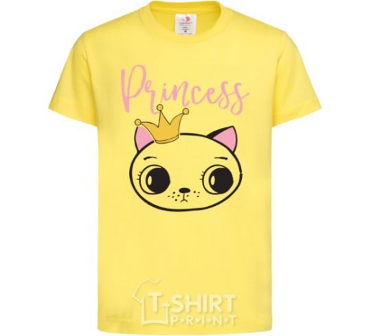 Детская футболка Kitten princess Лимонный фото