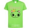 Kids T-shirt Kitten princess orchid-green фото