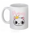 Ceramic mug Kitten princess White фото