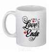 Ceramic mug A true love story never ends White фото