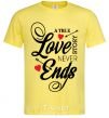 Men's T-Shirt A true love story never ends cornsilk фото