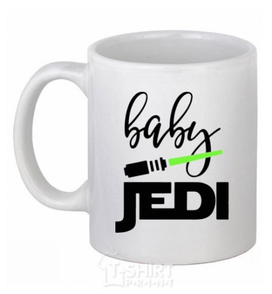 Ceramic mug Baby Jedi White фото
