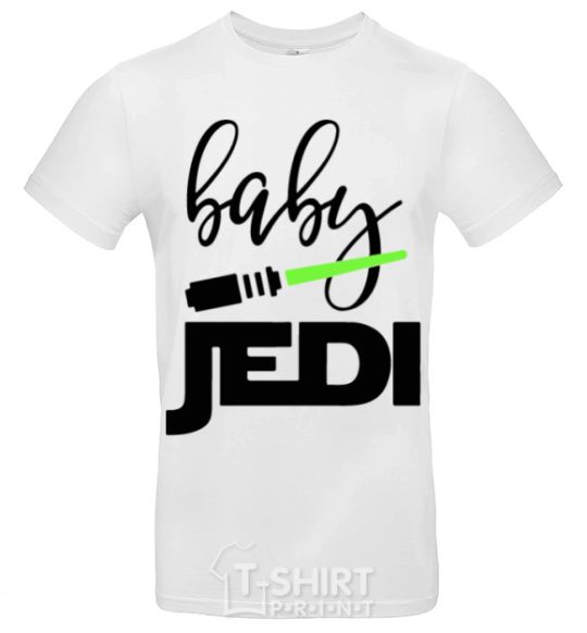 Men's T-Shirt Baby Jedi White фото