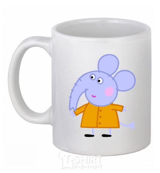 Ceramic mug Elephant White фото