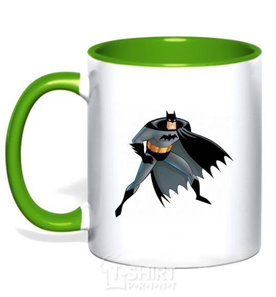 Чашка с цветной ручкой Batman cartoon Зеленый фото