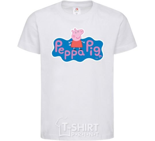 Kids T-shirt Pepa's logo White фото