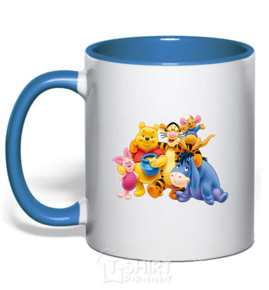 Mug with a colored handle Vinnie royal-blue фото