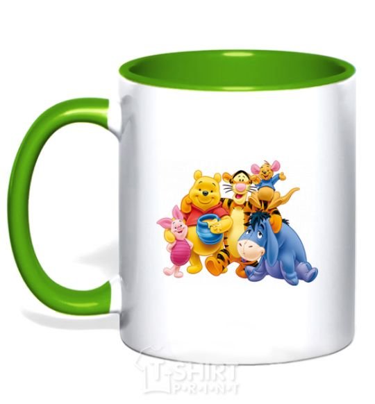 Mug with a colored handle Vinnie kelly-green фото