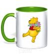 Чашка с цветной ручкой Winnie the Pooh V.1 Зеленый фото