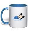 Mug with a colored handle Minne Mickey royal-blue фото