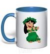 Mug with a colored handle Lilo royal-blue фото