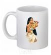 Ceramic mug Pocahontas White фото