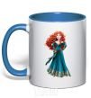 Mug with a colored handle Princess Meridа royal-blue фото