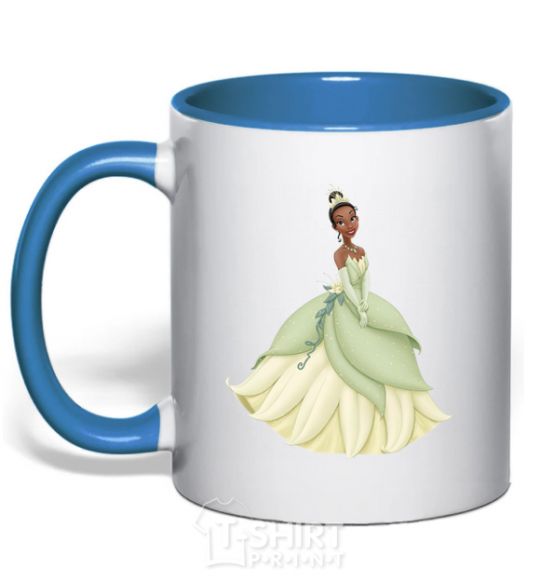 Чашка с цветной ручкой Princess Tiana Ярко-синий фото