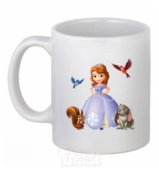 Ceramic mug Princess Sofia White фото