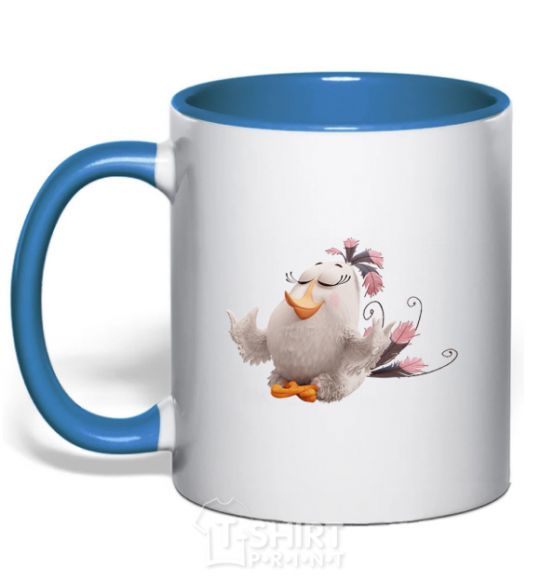 Mug with a colored handle Matildа royal-blue фото