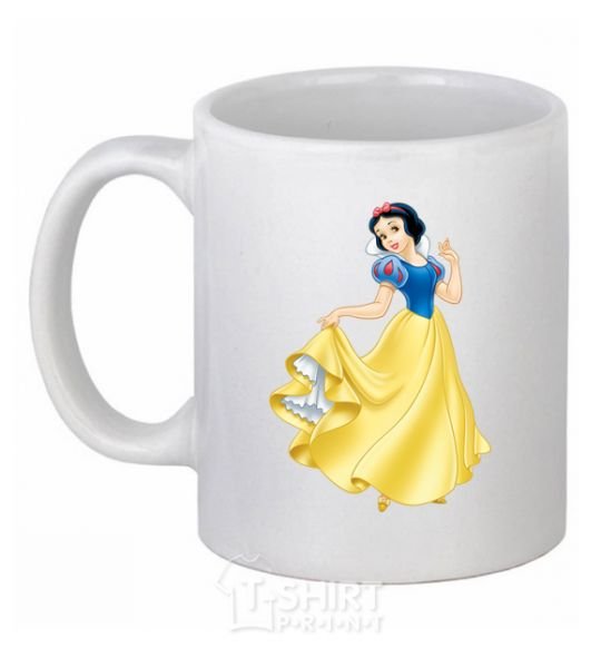 Ceramic mug Snow White White фото