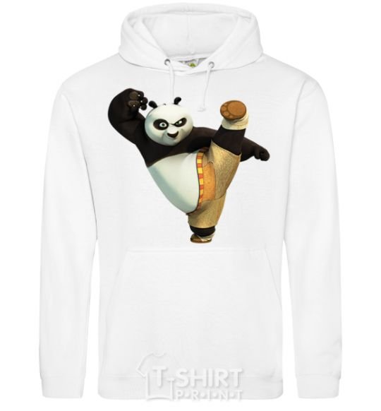 Men`s hoodie Kung Fu Panda White фото