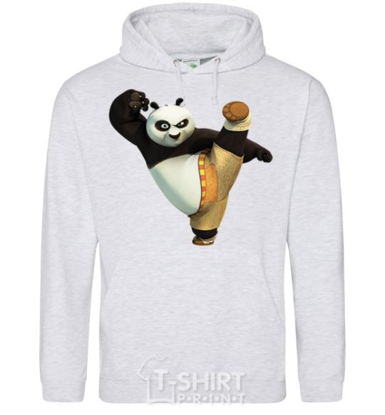 Men`s hoodie Kung Fu Panda sport-grey фото