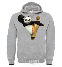 Men`s hoodie Kung Fu Panda sport-grey фото