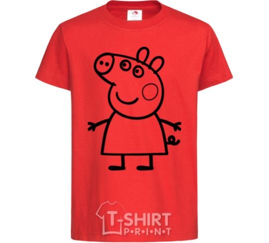 Детская футболка Peppa pig Красный фото