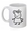 Ceramic mug Peppa pig White фото