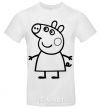Men's T-Shirt Peppa pig White фото