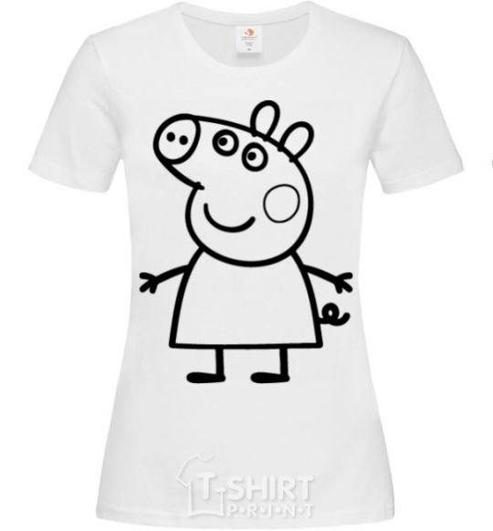 Women's T-shirt Peppa pig White фото