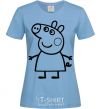 Women's T-shirt Peppa pig sky-blue фото