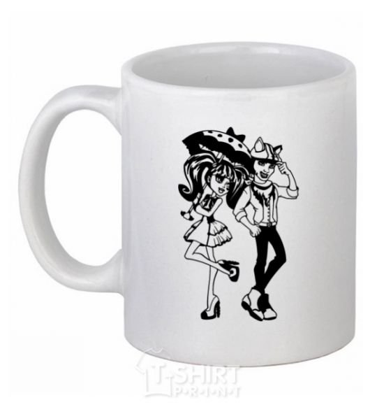 Ceramic mug Monster couple White фото