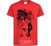 Kids T-shirt Monster couple red фото