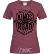 Women's T-shirt Kings of the road burgundy фото